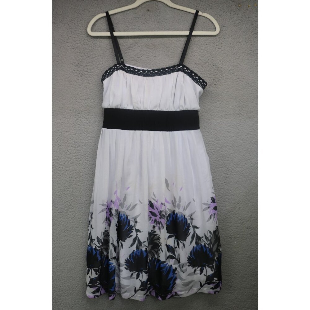 Dress Barn Babydoll Chiffon Floral Sundress-12-Lined-Crochet-Sheer-Cottagecore